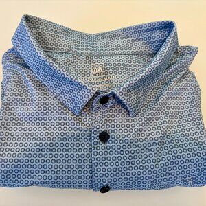 Mizzen+Main - Versa Polo, Aqua Circle Print